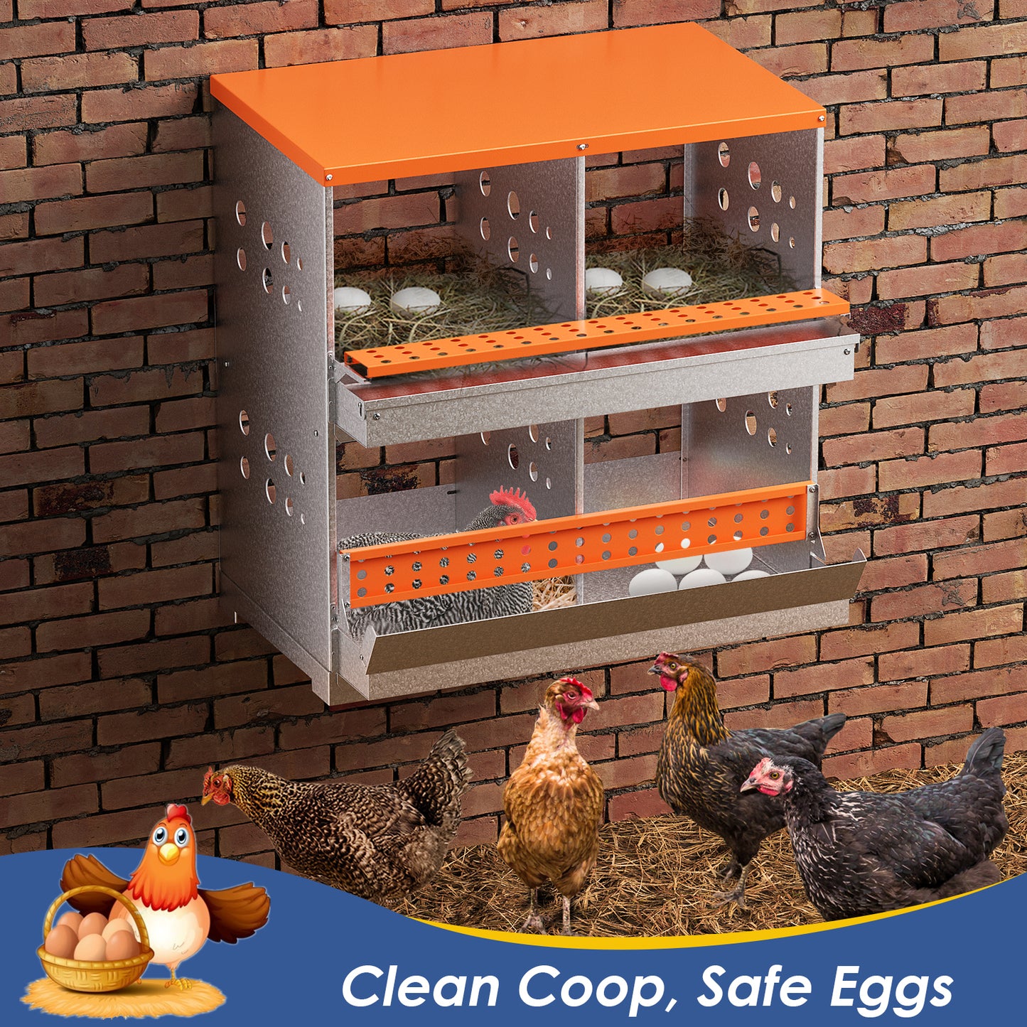 4 Compartment Poultry Nest Box