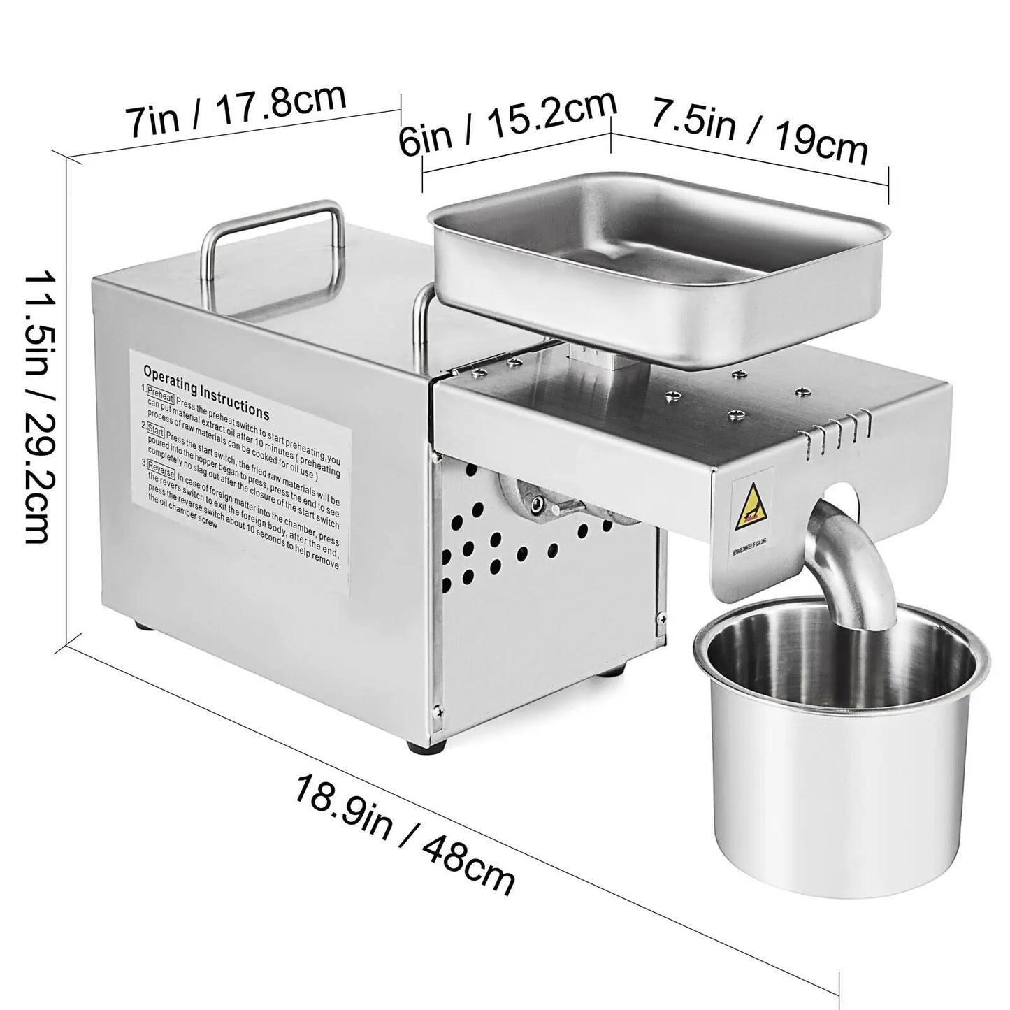 Electric Oil Extractor Automatic Oil Press Machine