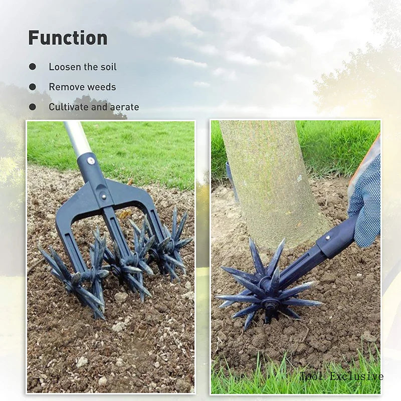 Rotary Cultivator 2 In 1 Garden Tool