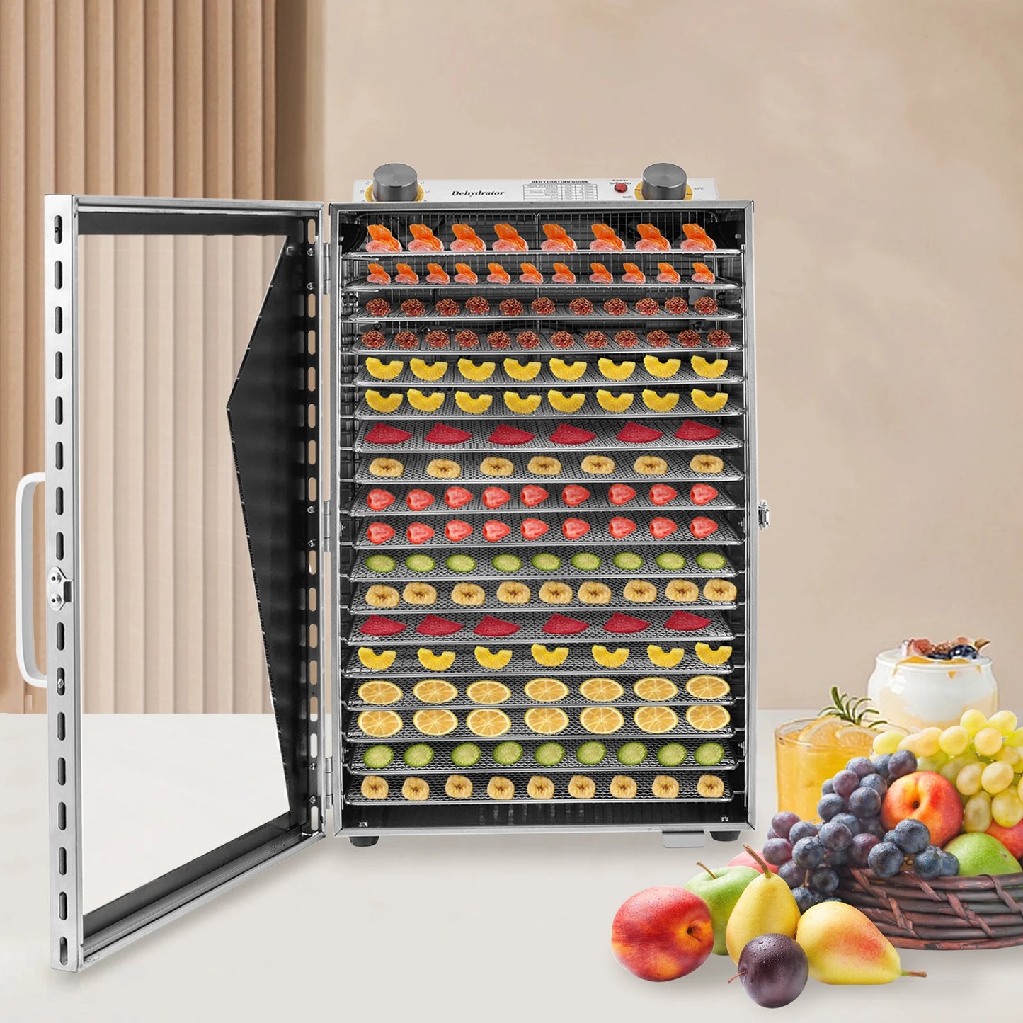 Food Dehydrator 18 Trays, Adjustable Timer