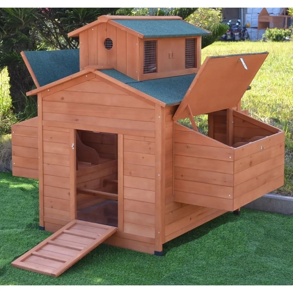 Deluxe Large Wood Chicken Coop