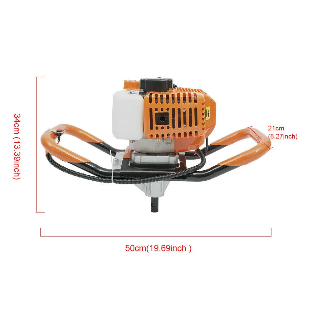 Post Hole Digger Gas Powered with 4" 6" 8" Bits