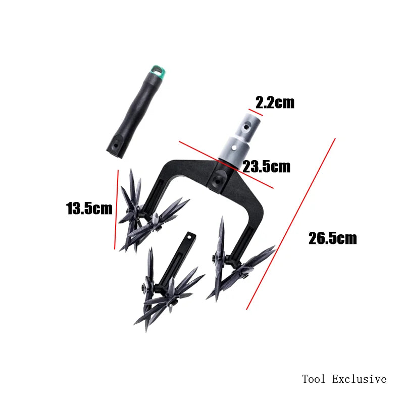 Rotary Cultivator 2 In 1 Garden Tool