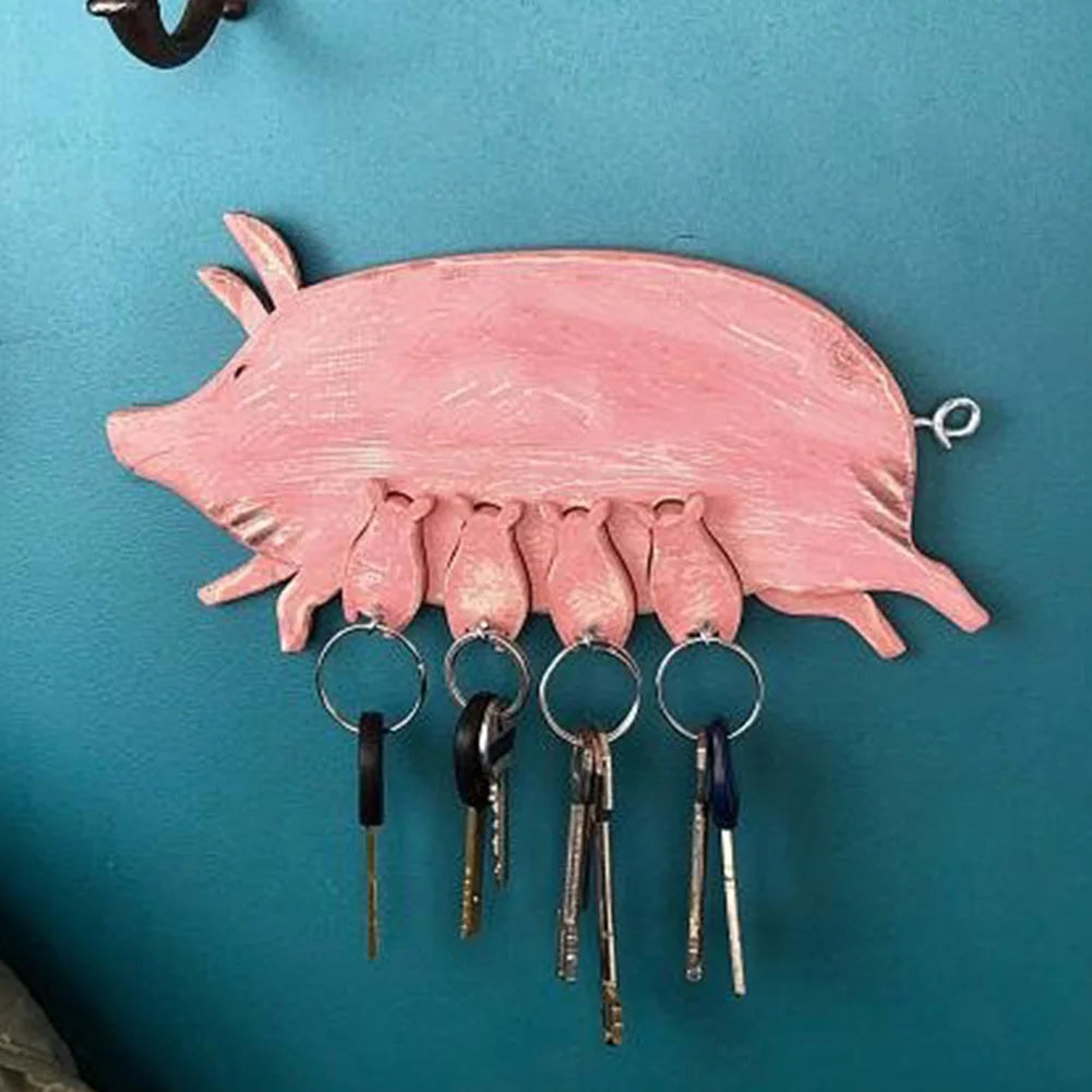 Piggy Key Ring Hanging Board