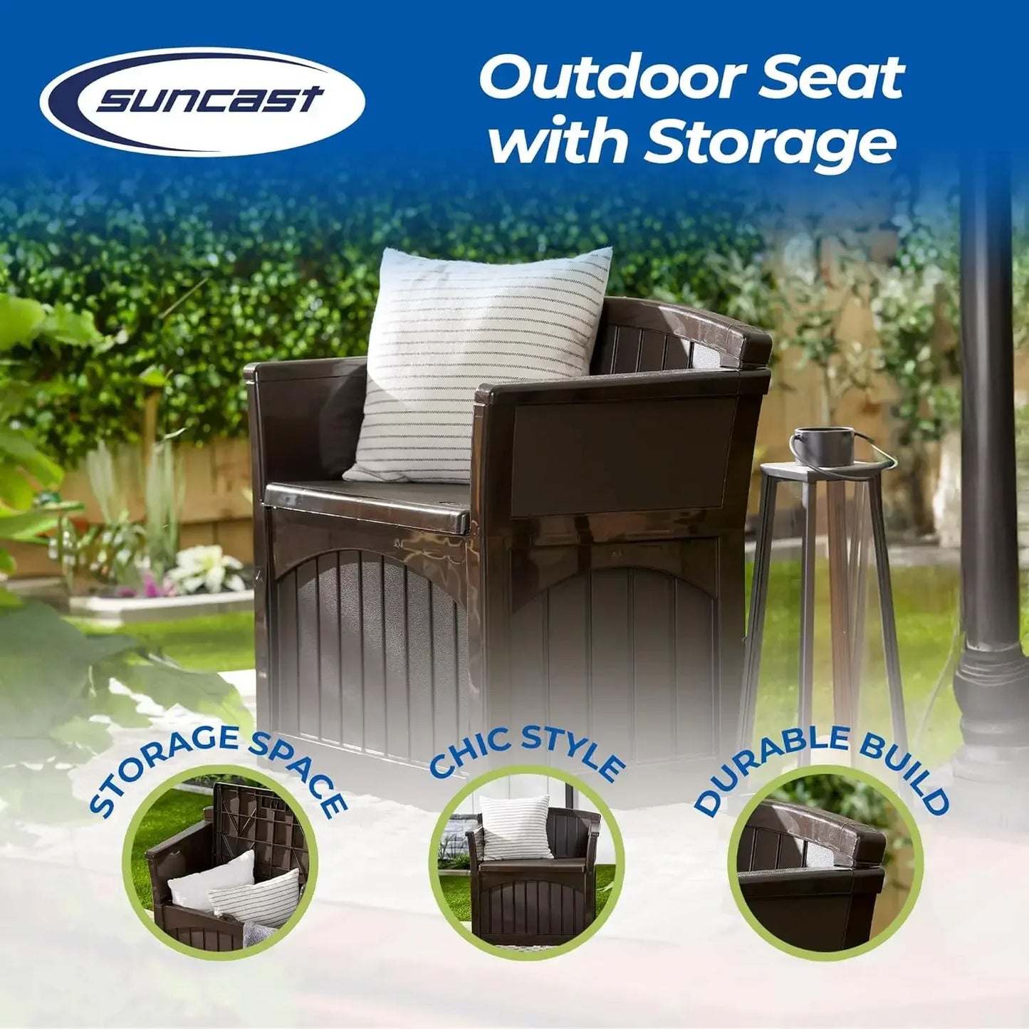 Backyard Storage and Bench Chair