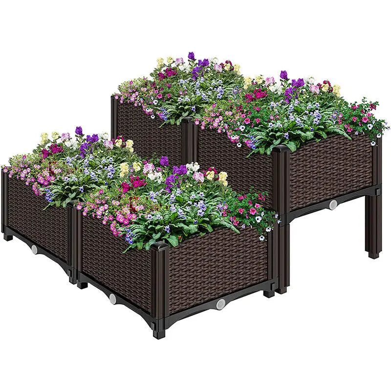 4pcs Raised Garden Bed with Legs