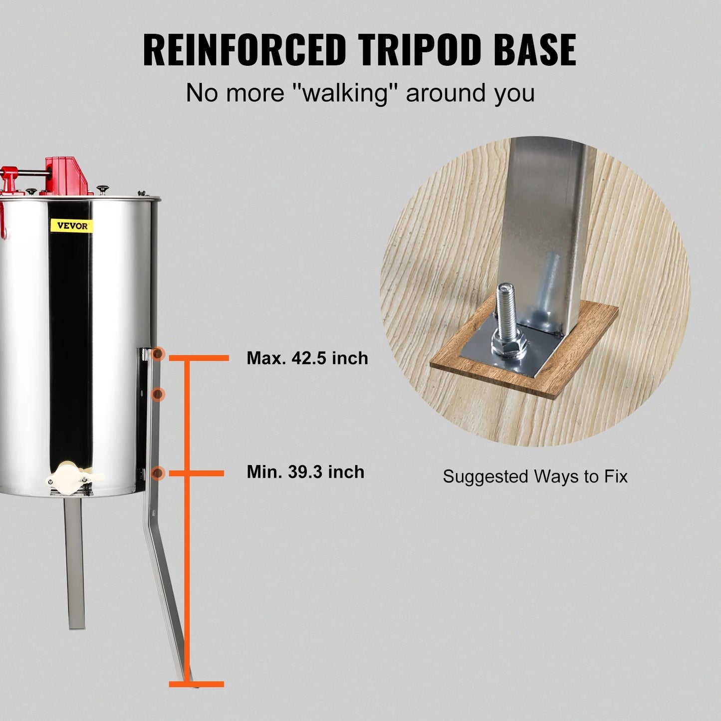 Manual Stainless Steel Adjustable Apiary Centrifuge Equipment