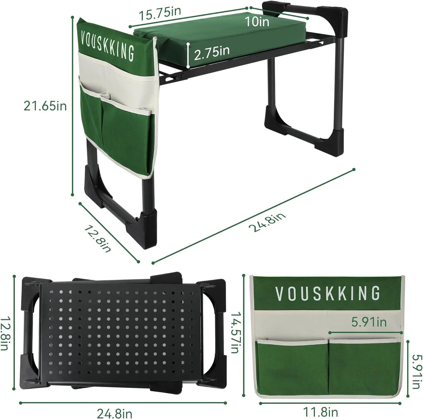 Foldable Garden Kneeler and Seat, Heavy Duty