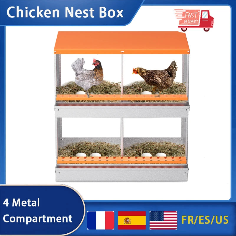 4 Compartment Poultry Nest Box