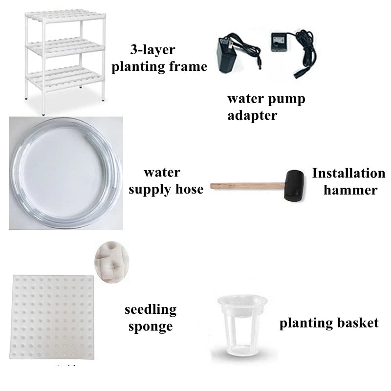 Hydroponic Plants 3-Layer Pipeline Type Automated Cultivation Vertical Equipment