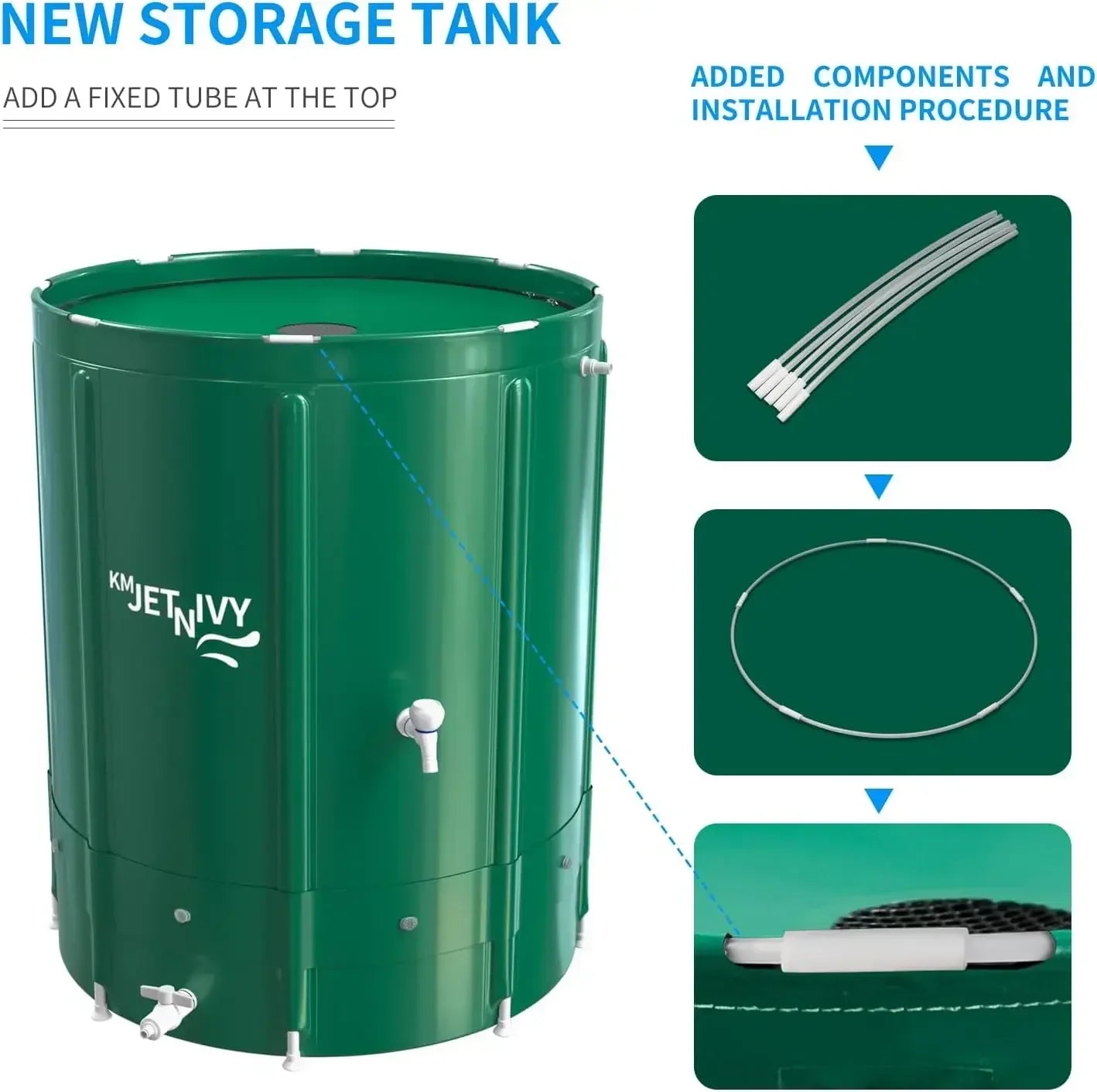 Rain Barrel 265G Rainwater Collection System