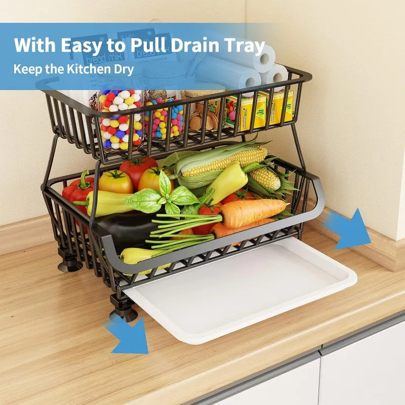 6 Tier Fruit Vegetable Basket Storage Cart