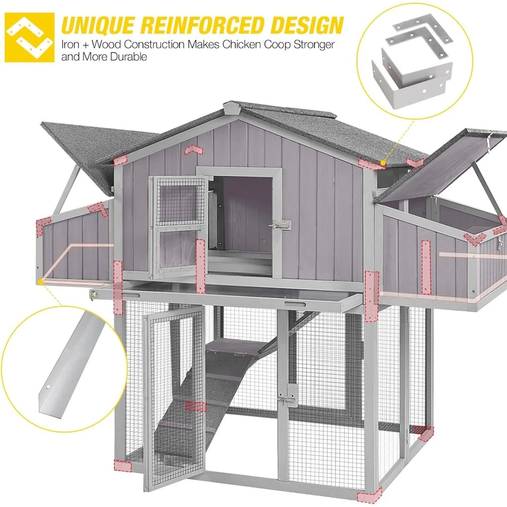 Chicken coop bi-fold fir wood