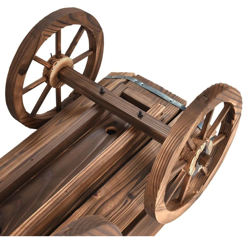 Wood Wagon Flower Planter