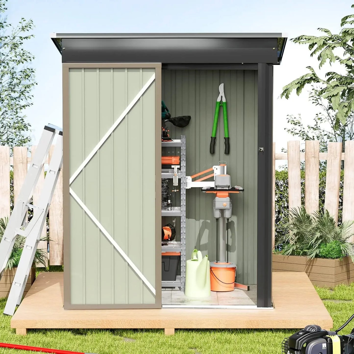 Storage Shed With Door & Lock