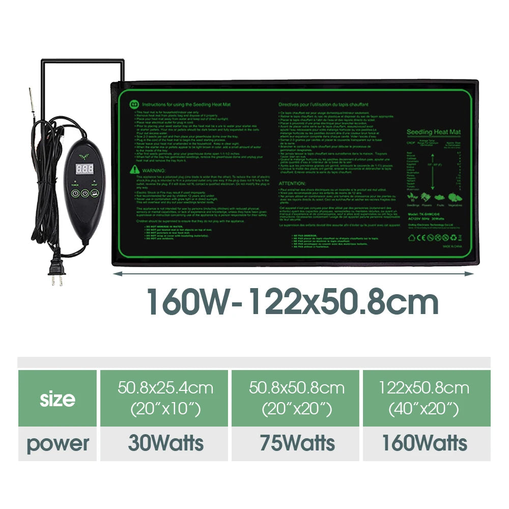 110V/220V Seedling Heating Mat with Temperature Controller