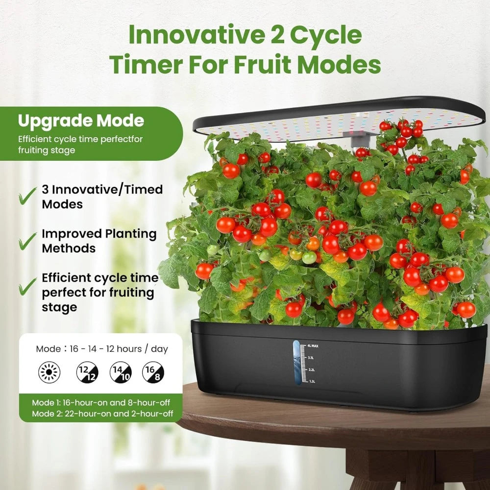 12 Pods Hydroponics Growing System Height Adjustable