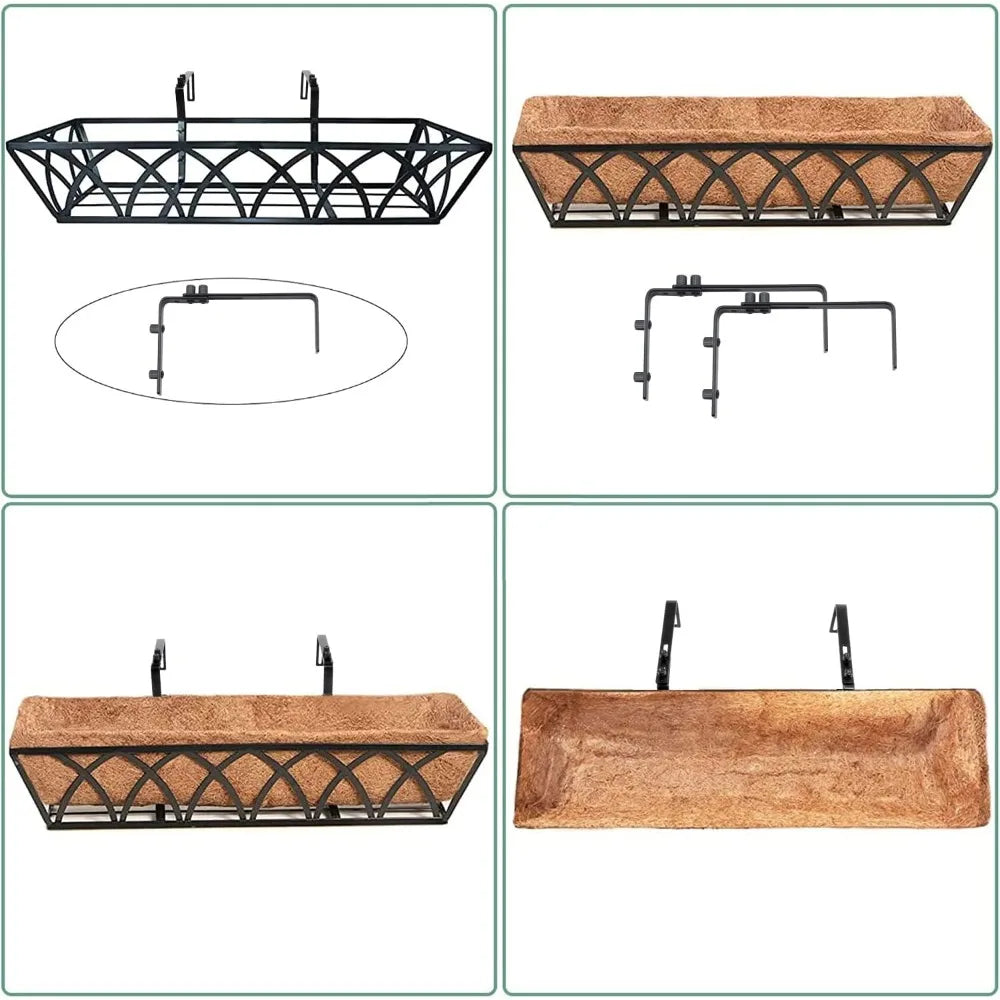 24inch Window Planter Box 4Pcs with Coco Liner