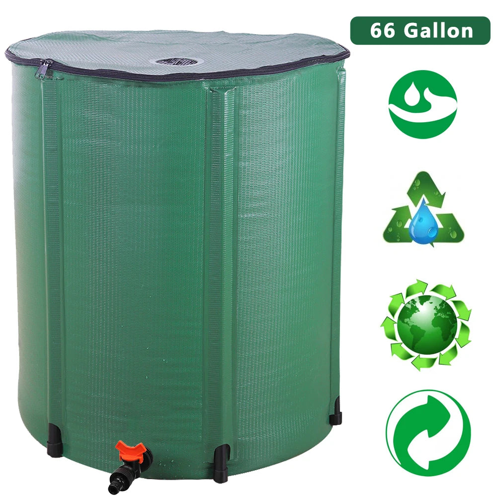 50/66/100 Gallon Collapsible Rain Barrel Watering Kits