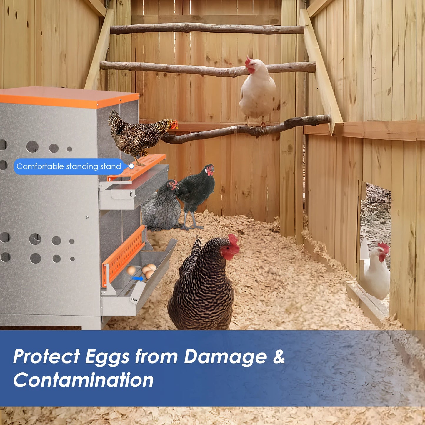 4 Compartment Poultry Nest Box