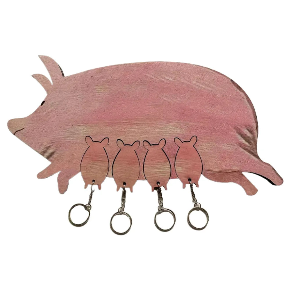 Piggy Key Ring Hanging Board