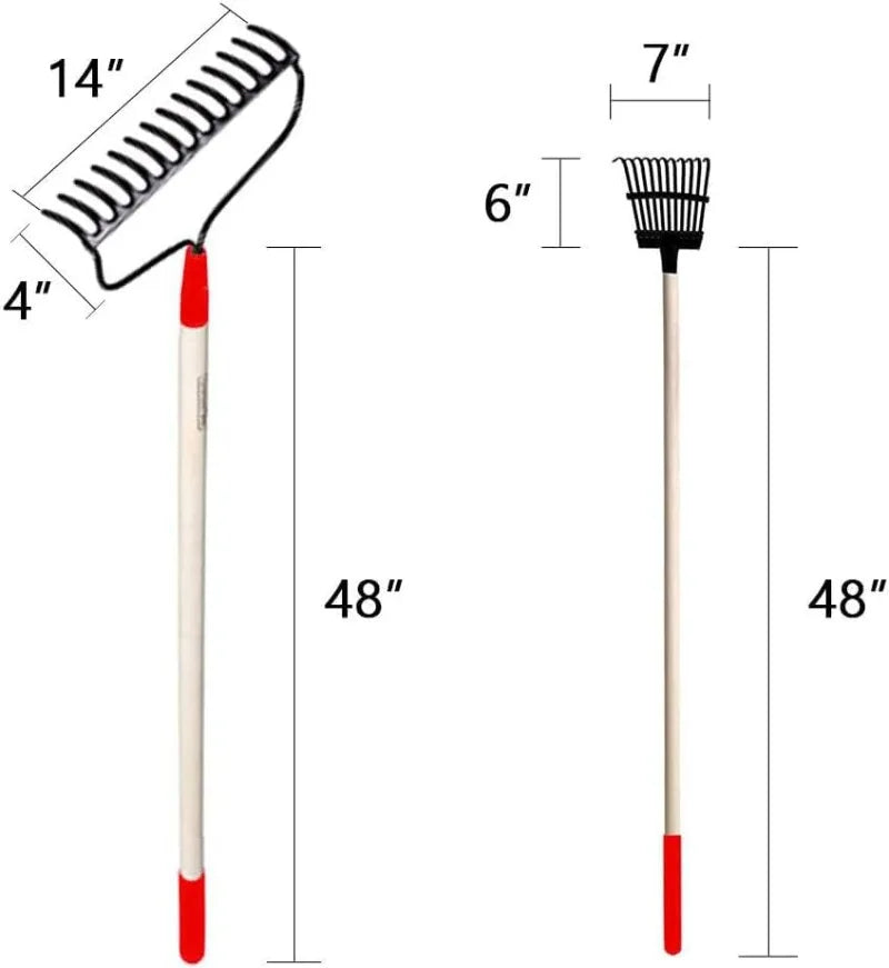 7-Piece Shovels Rakes Hoe Set Garden Tools