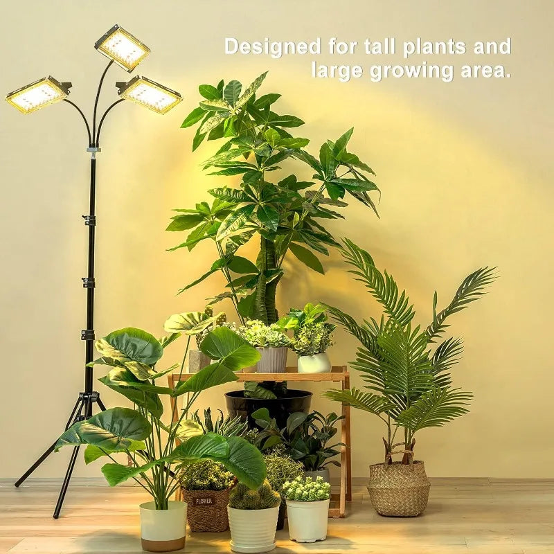 Grow Light with Stand, Tri-Head LED Plant Light