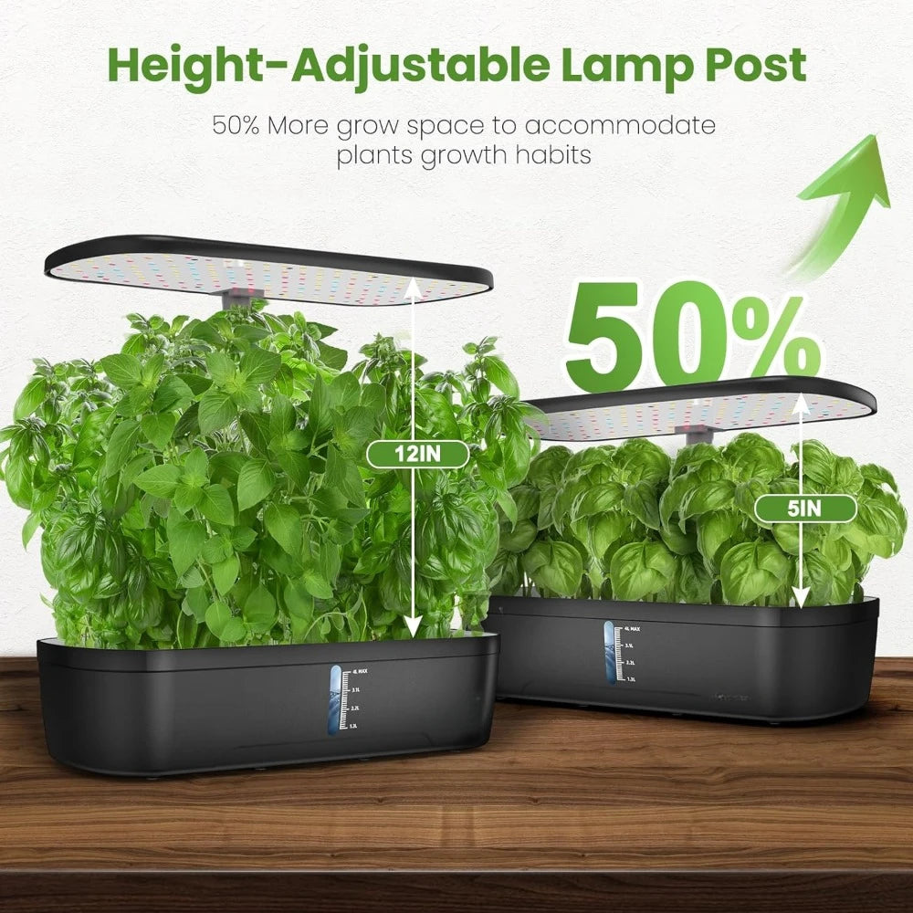 12 Pods Hydroponics Growing System Height Adjustable