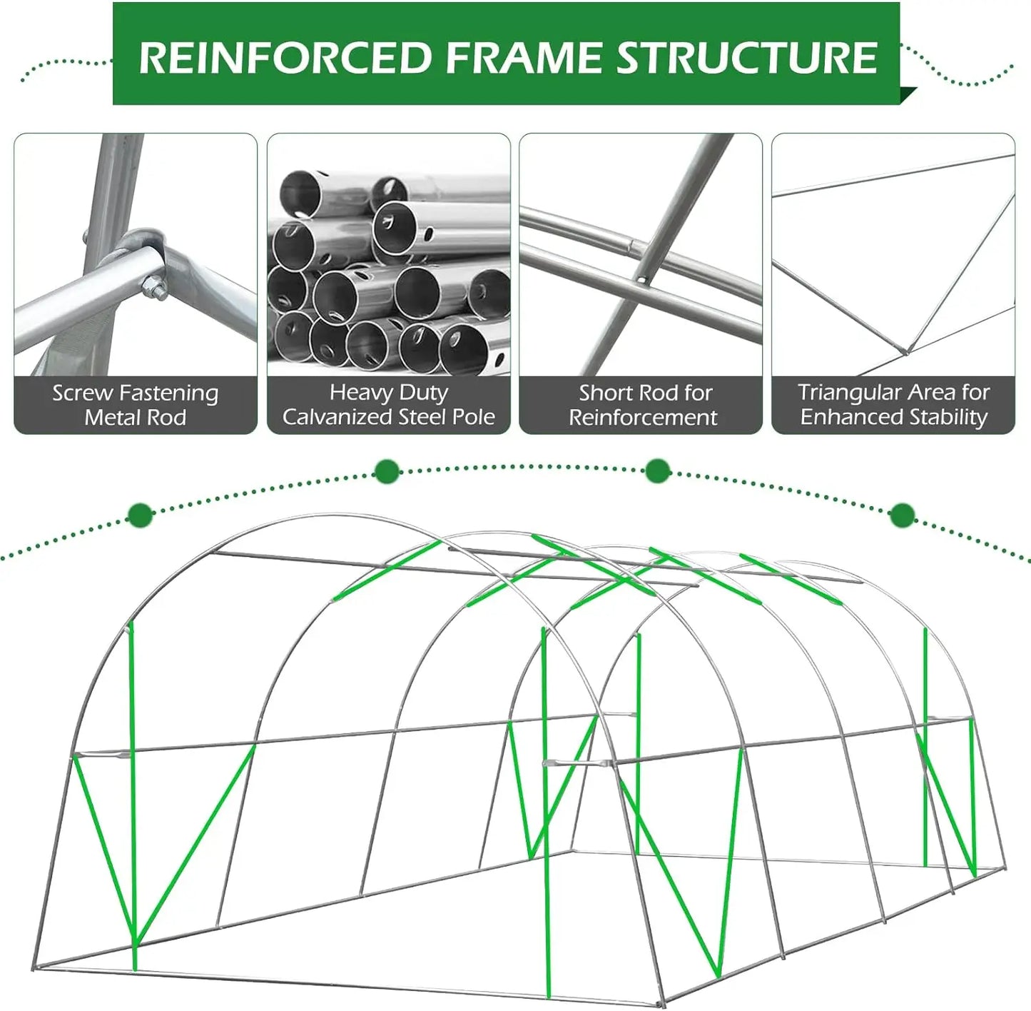 20'x10’x7' Greenhouse Large