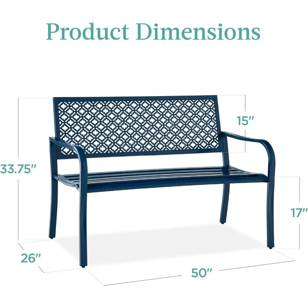 2-Person Metal Steel Benches