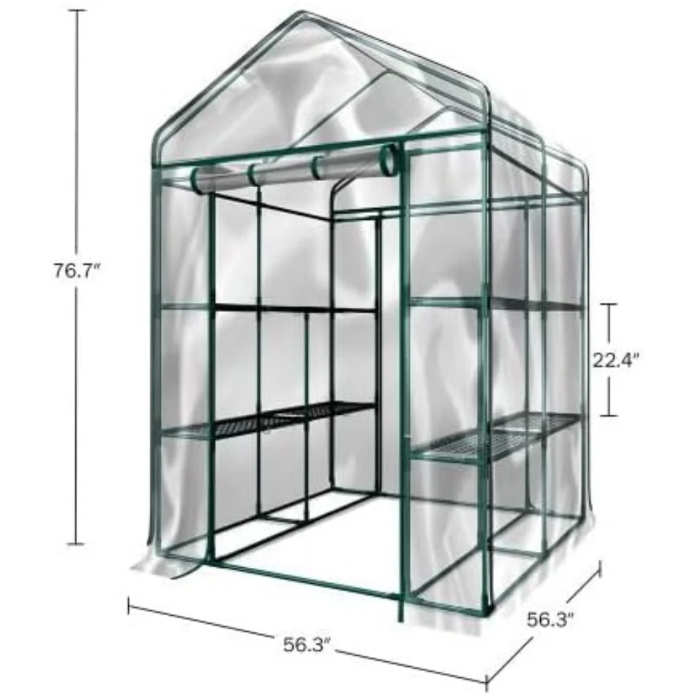 Walk in Greenhouse - 56 x 56 x 76-Inch