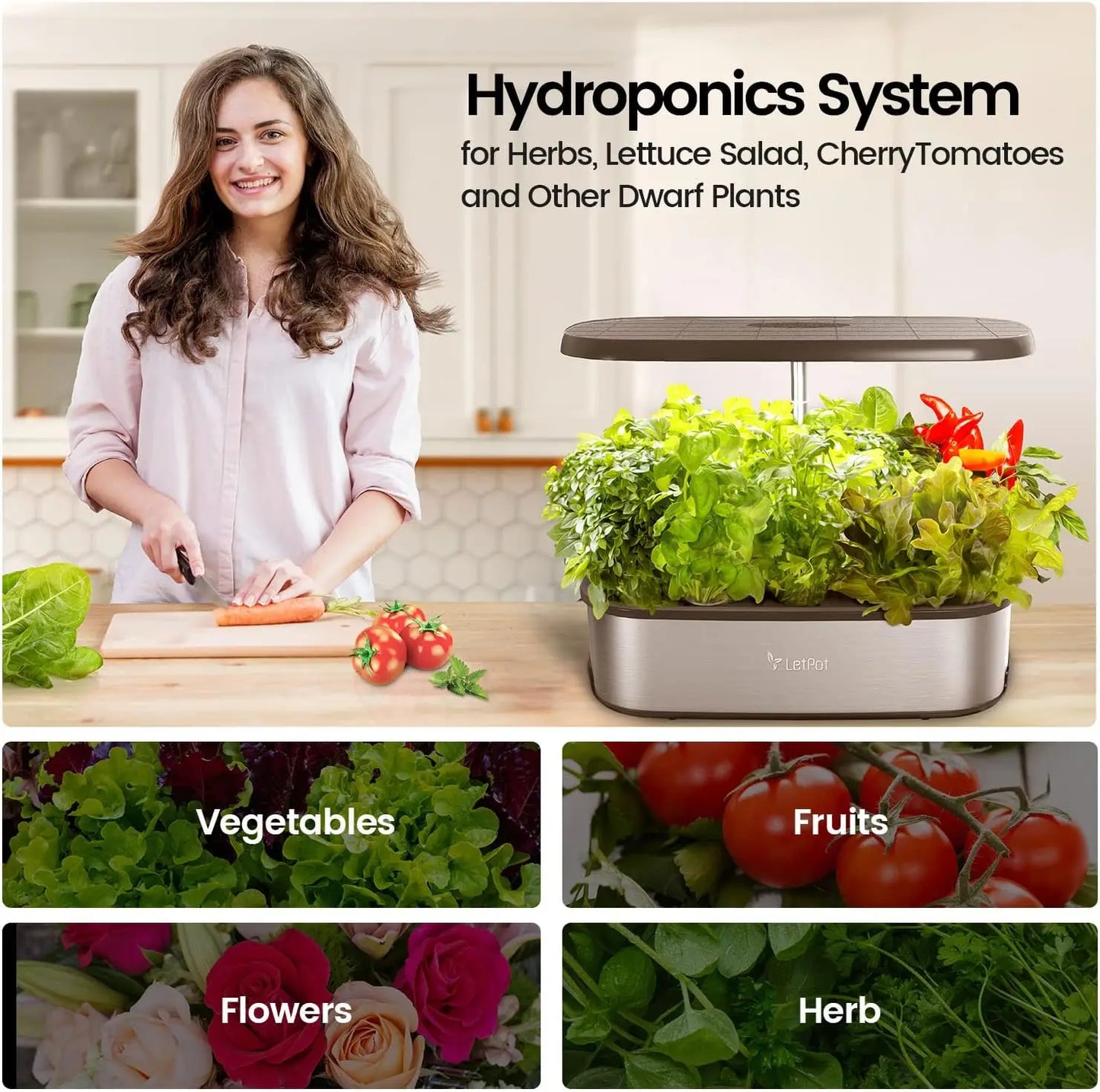 Hydroponics Growing System, APP & WiFi Controlled,