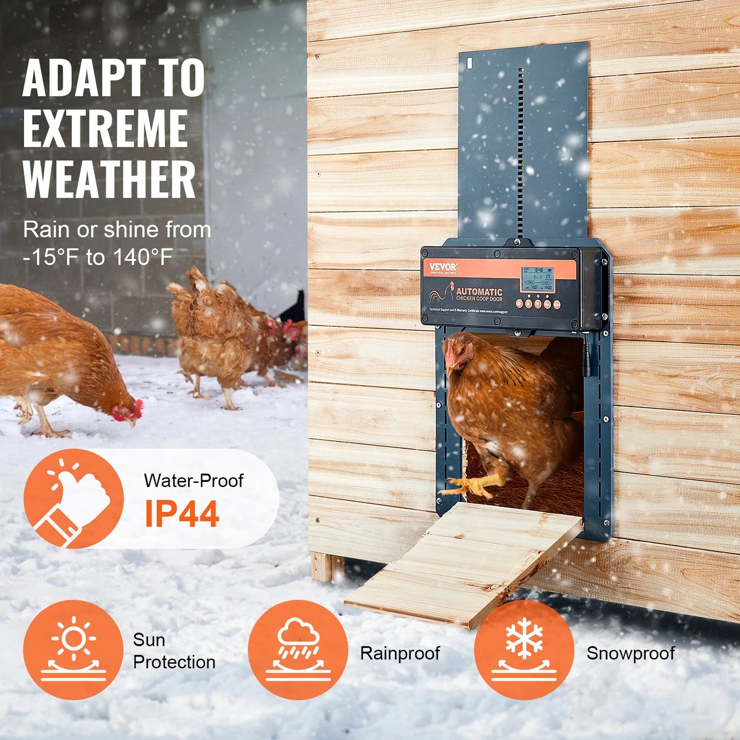 Automatic Chicken Coop Door with Light Sensing Remote Control