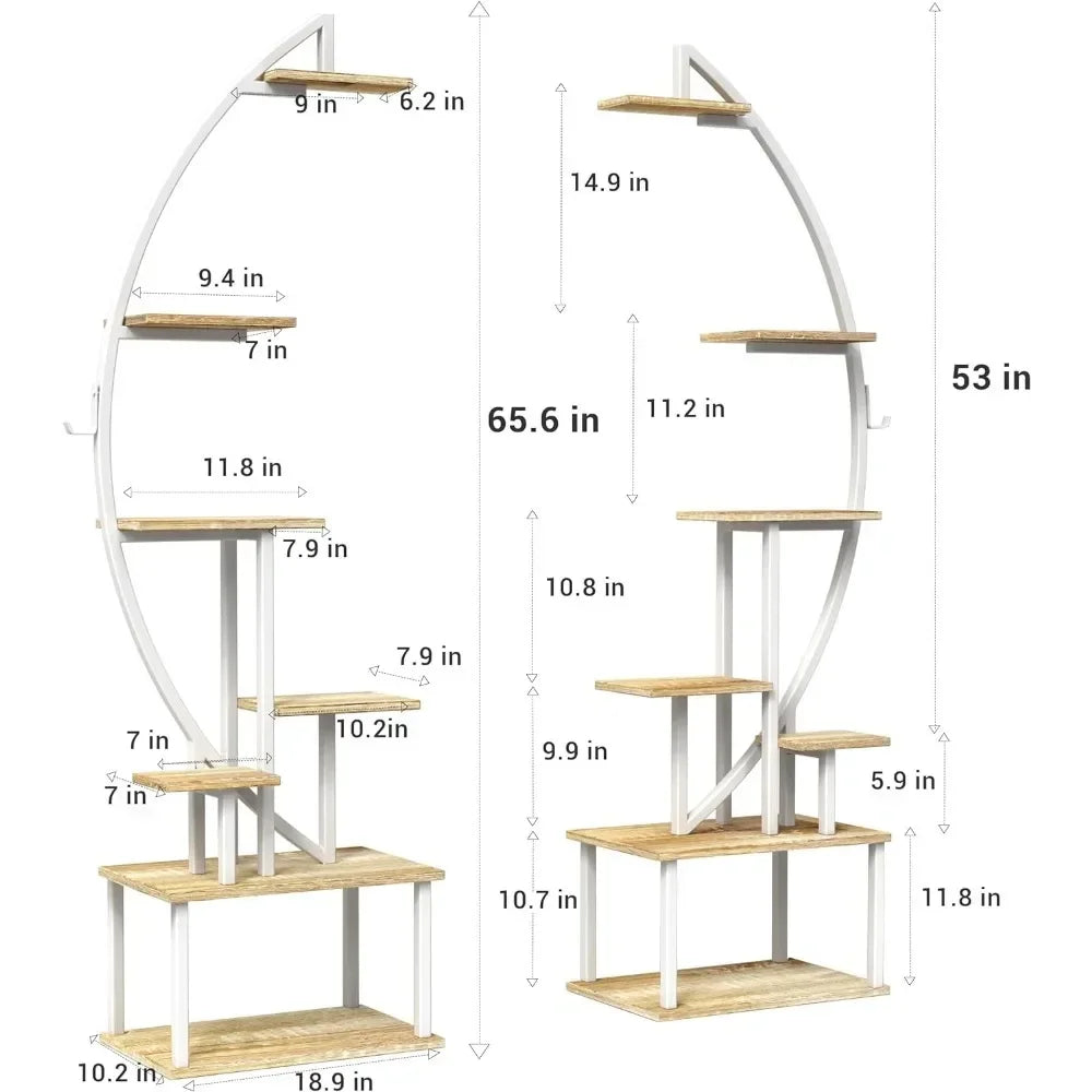 Grow Lights Shelf 7 Tiered Metal Plant Stand