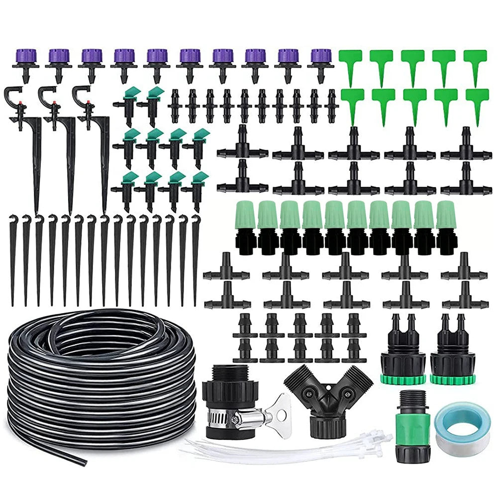 153pcs/set Micro Spray Irrigation Device Micro Drip Watering Kits