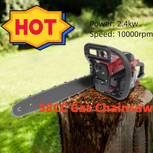 20 Inch 58CC Gas Chainsaw For Cutting Wood