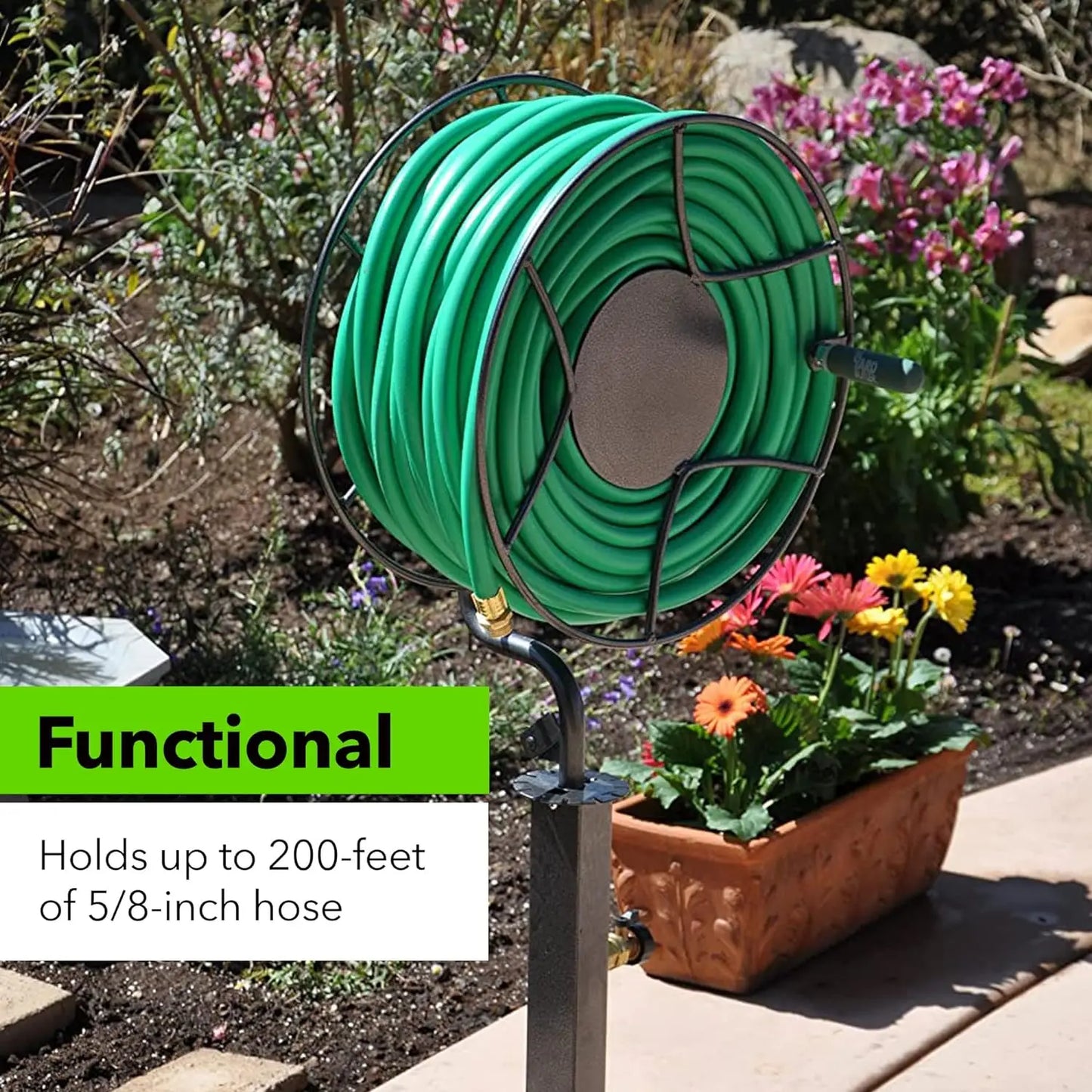 Yard Butler Free Standing Swivel Hose Reel