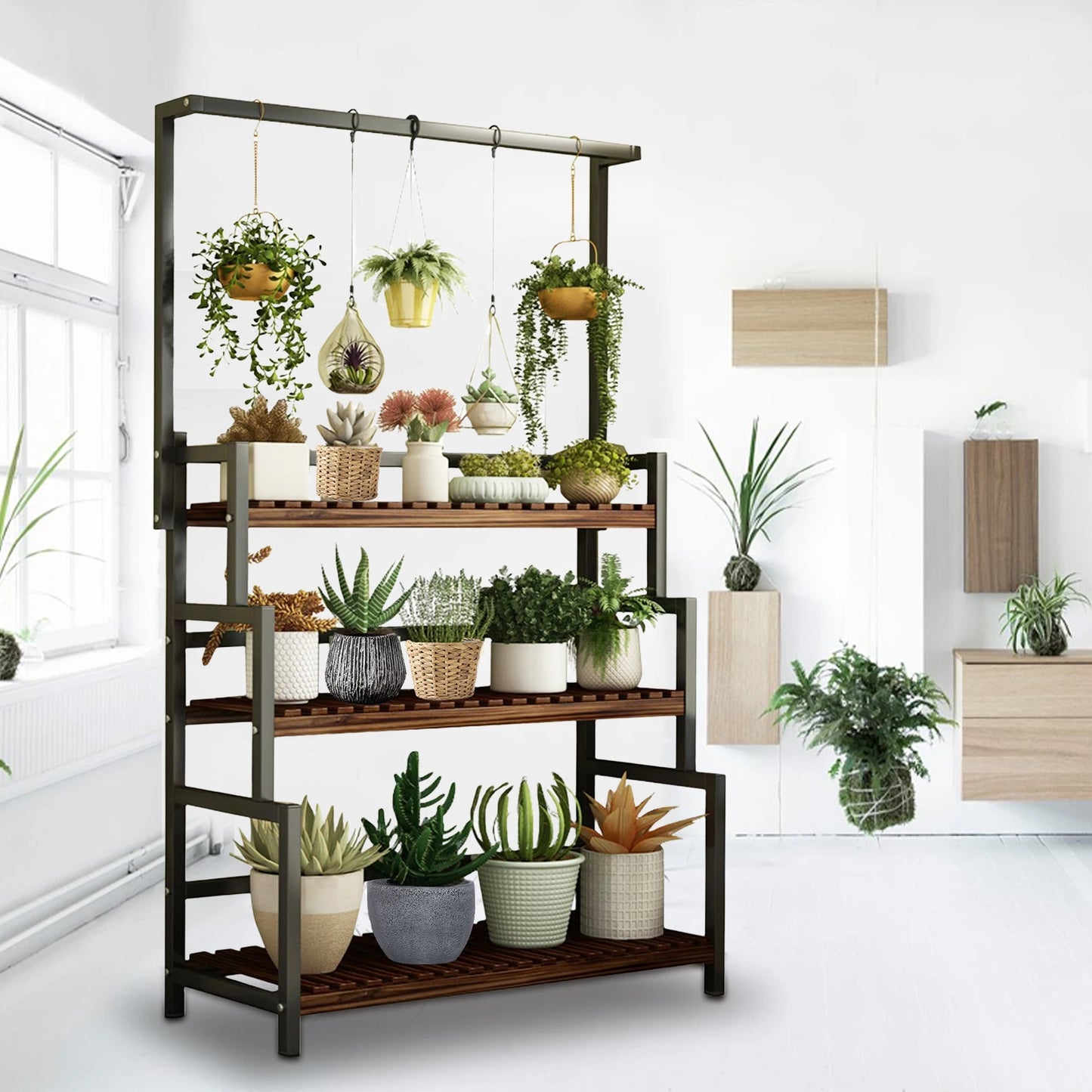 3 Tier Black Plant Stand