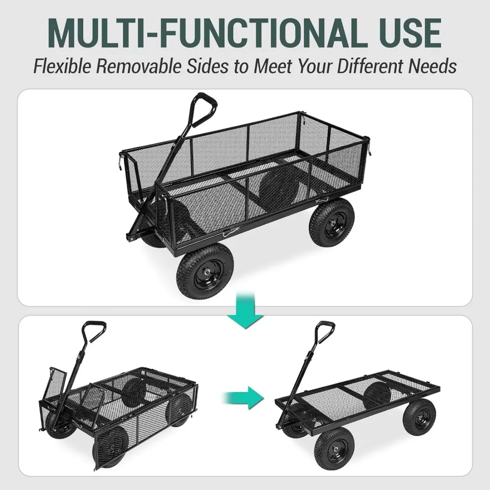 1100 Lb Capacity Steel Garden Cart