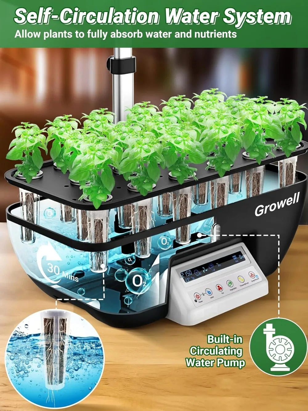 Hydroponics Growing System, 17 Pods Herb Garden