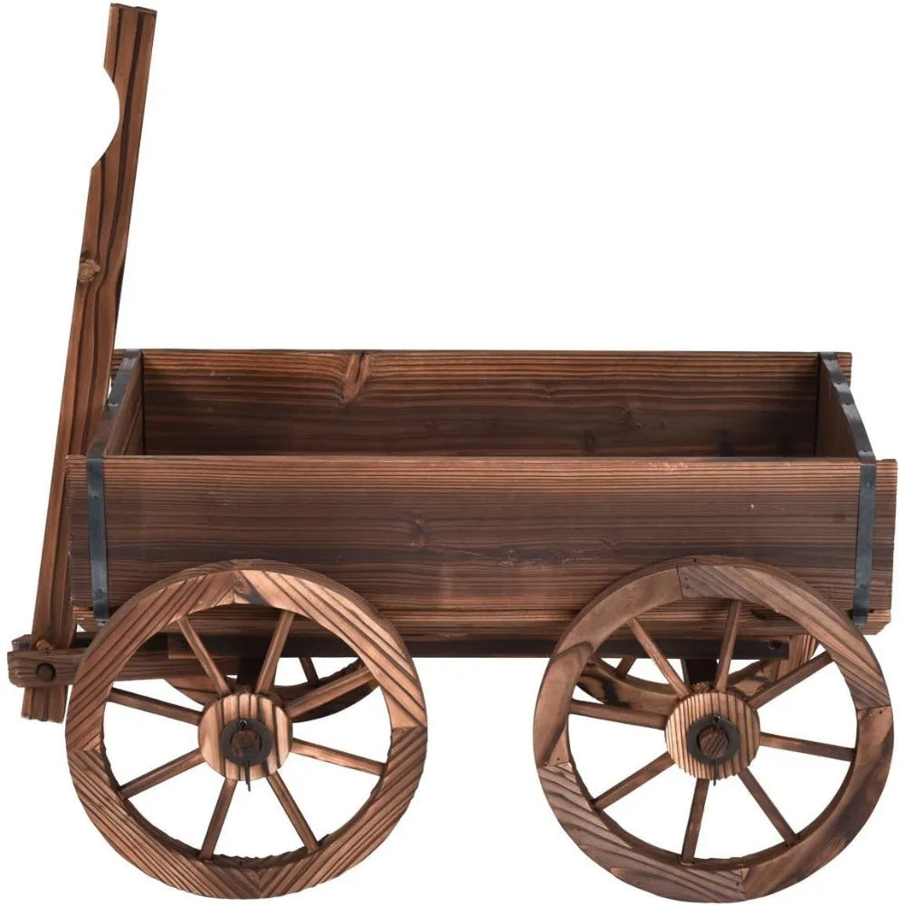 Wood Wagon Flower Planter