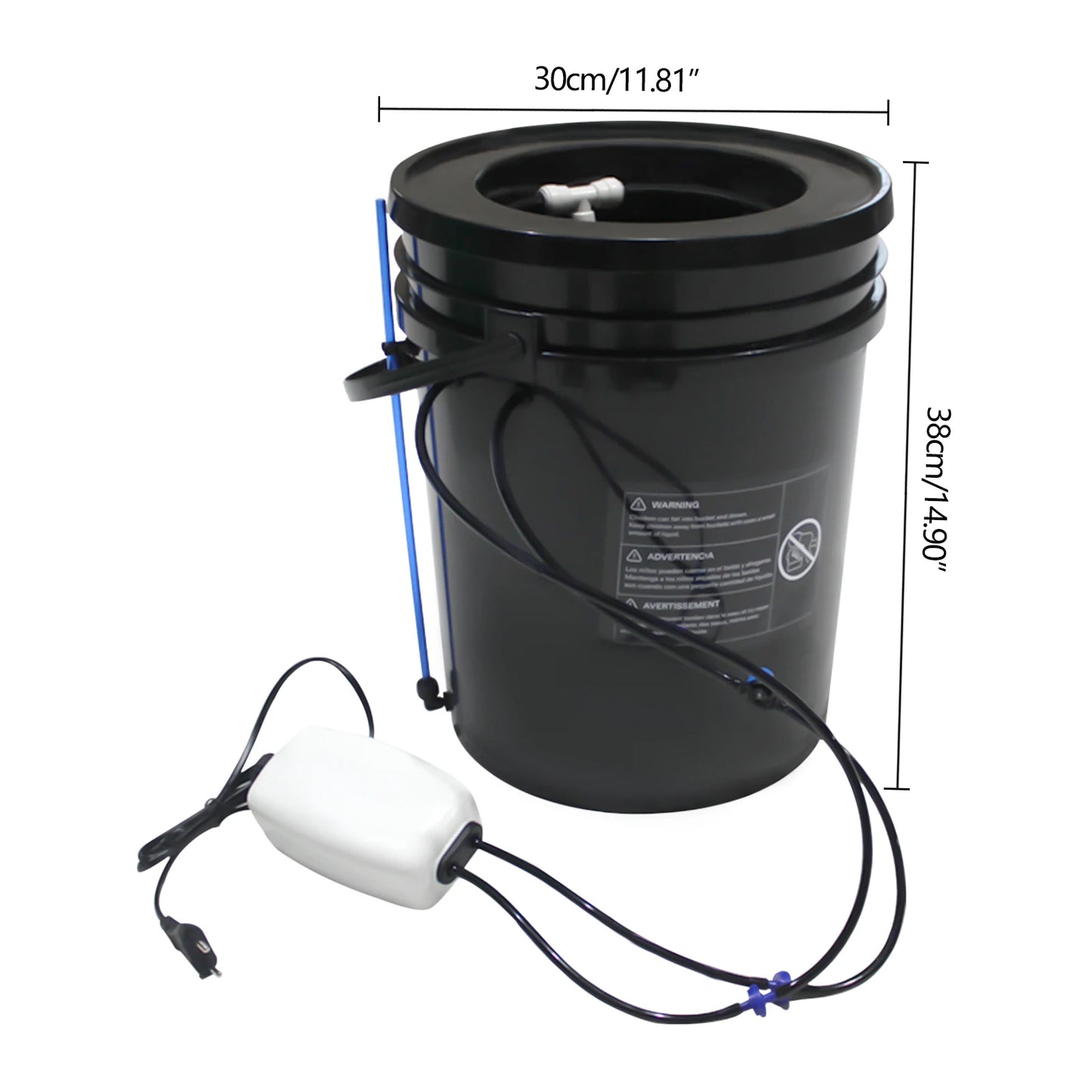 5-Gallon Deep Water Culture Hydroponic Growing System 110V