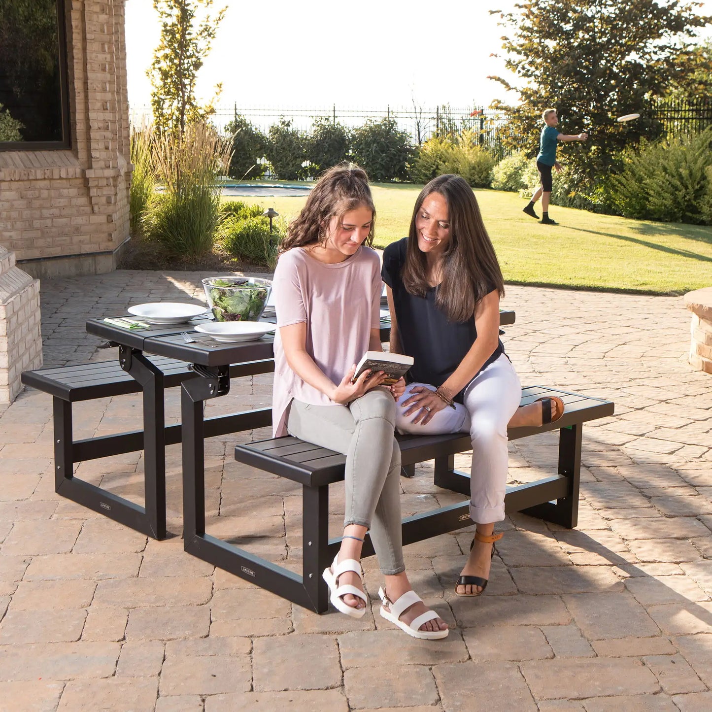 Convertible Patio Benches, Picnic Table Garden Bench