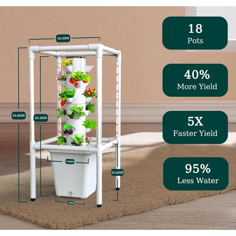 Hydroponics Growing System, LED Timing Grow Light