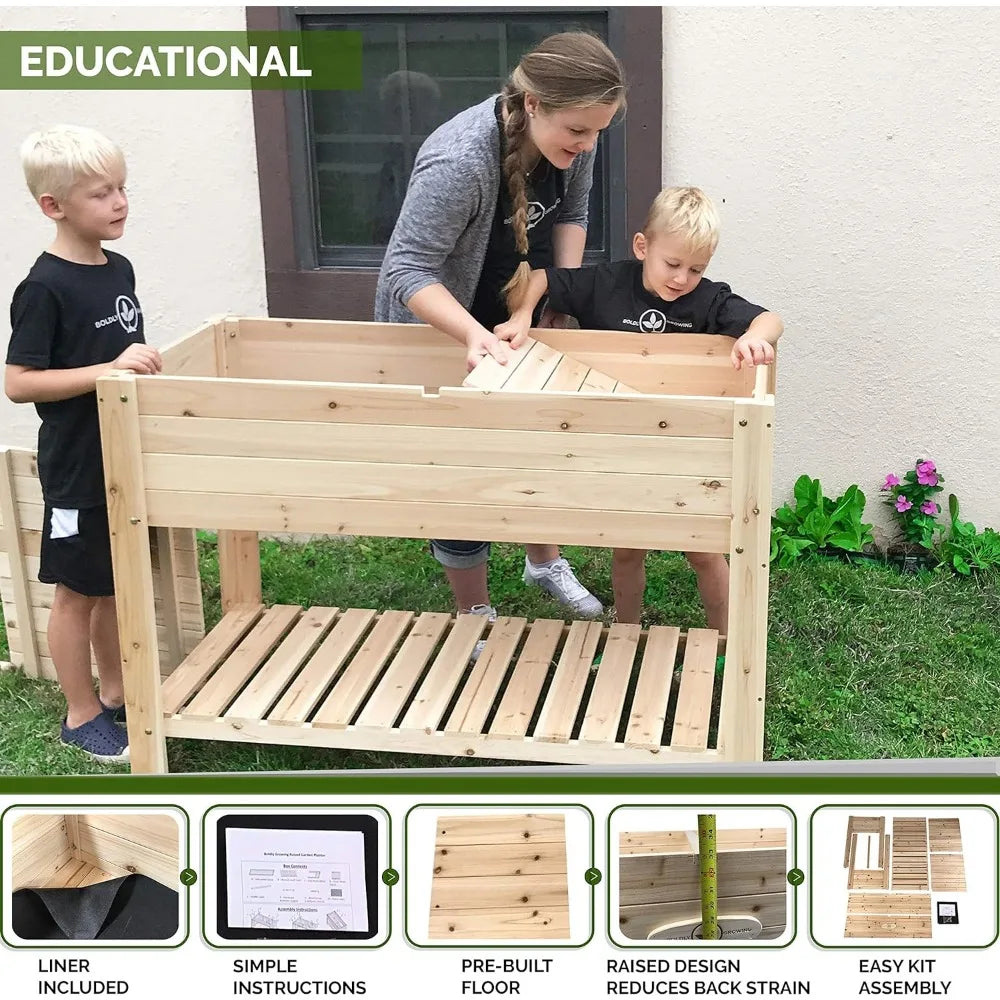 Planter Box with Legs Naturally Rot-Resistant (4x2)