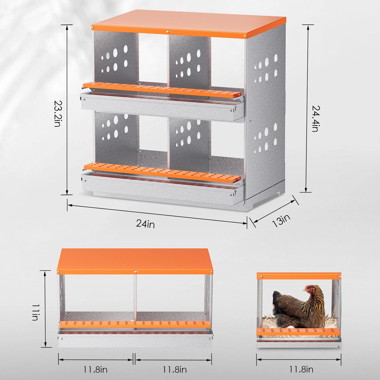 4 Compartment Poultry Nest Box