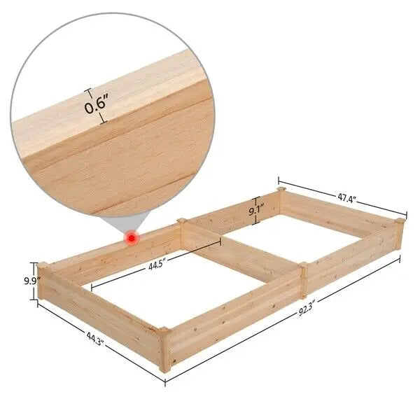 Wooden Raised Garden Bed Kit