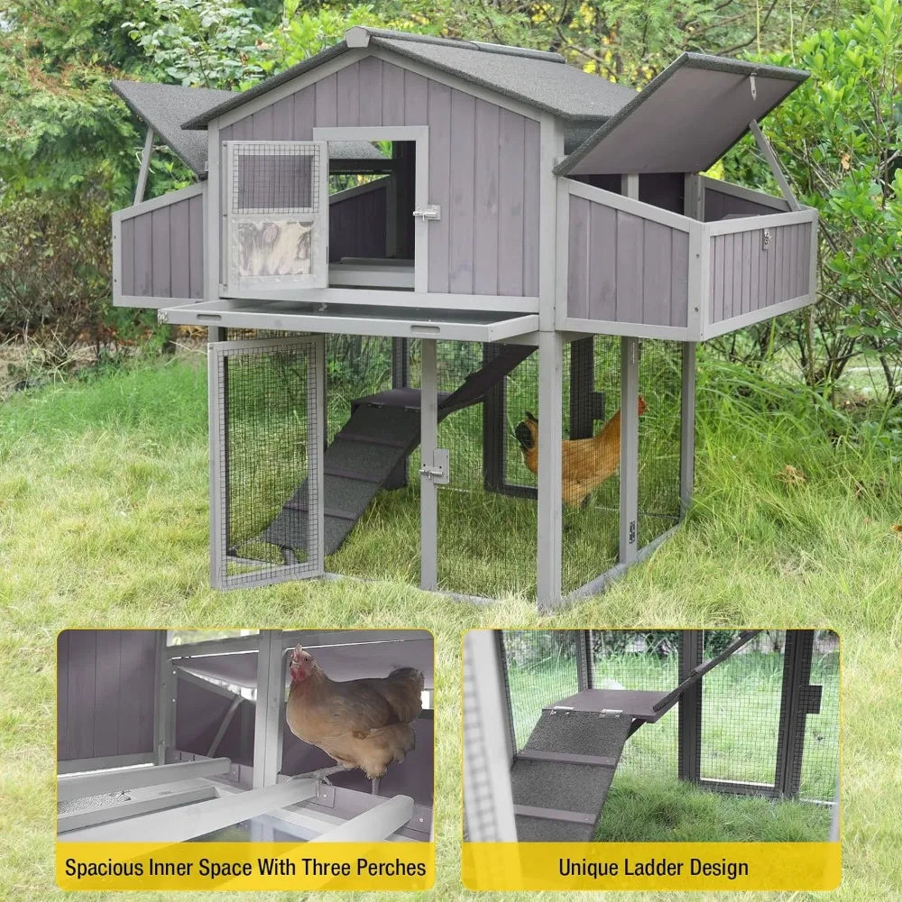 Chicken coop bi-fold fir wood