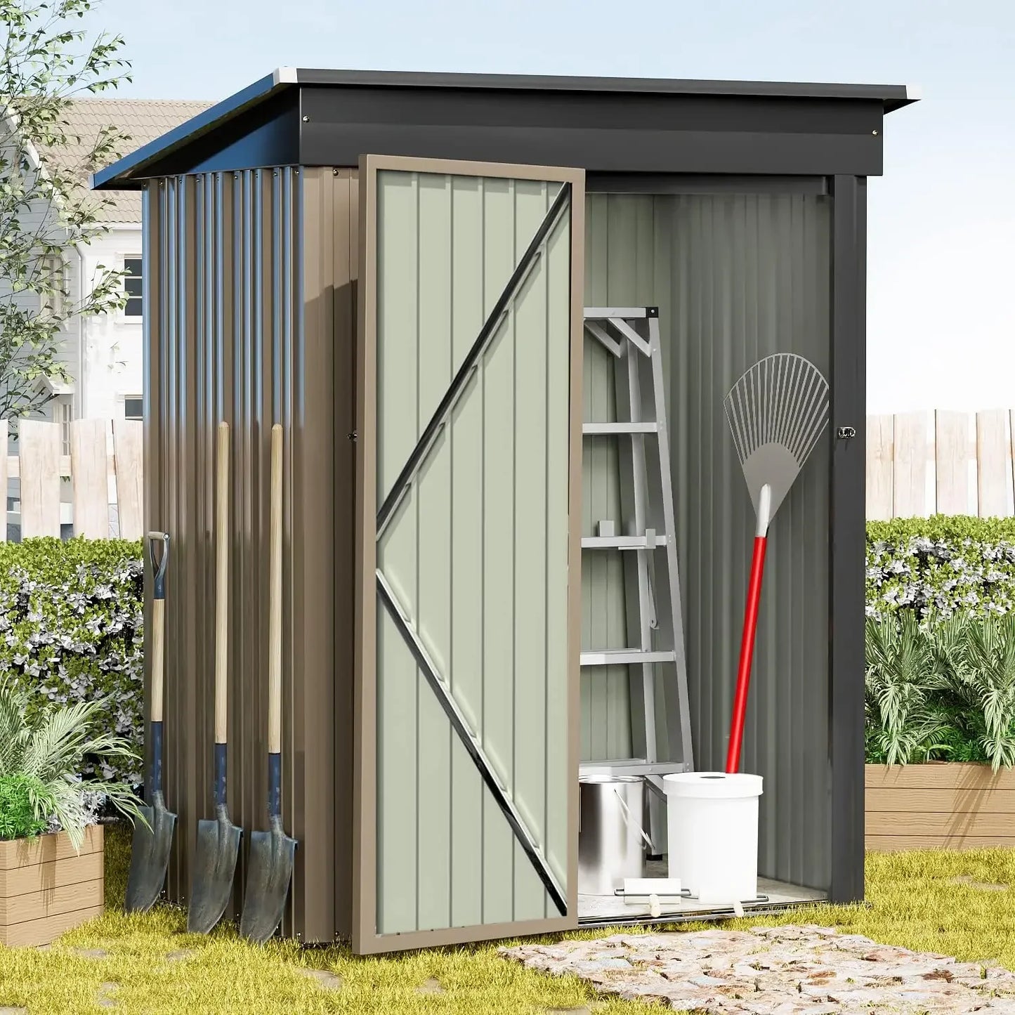 Storage Shed With Door & Lock