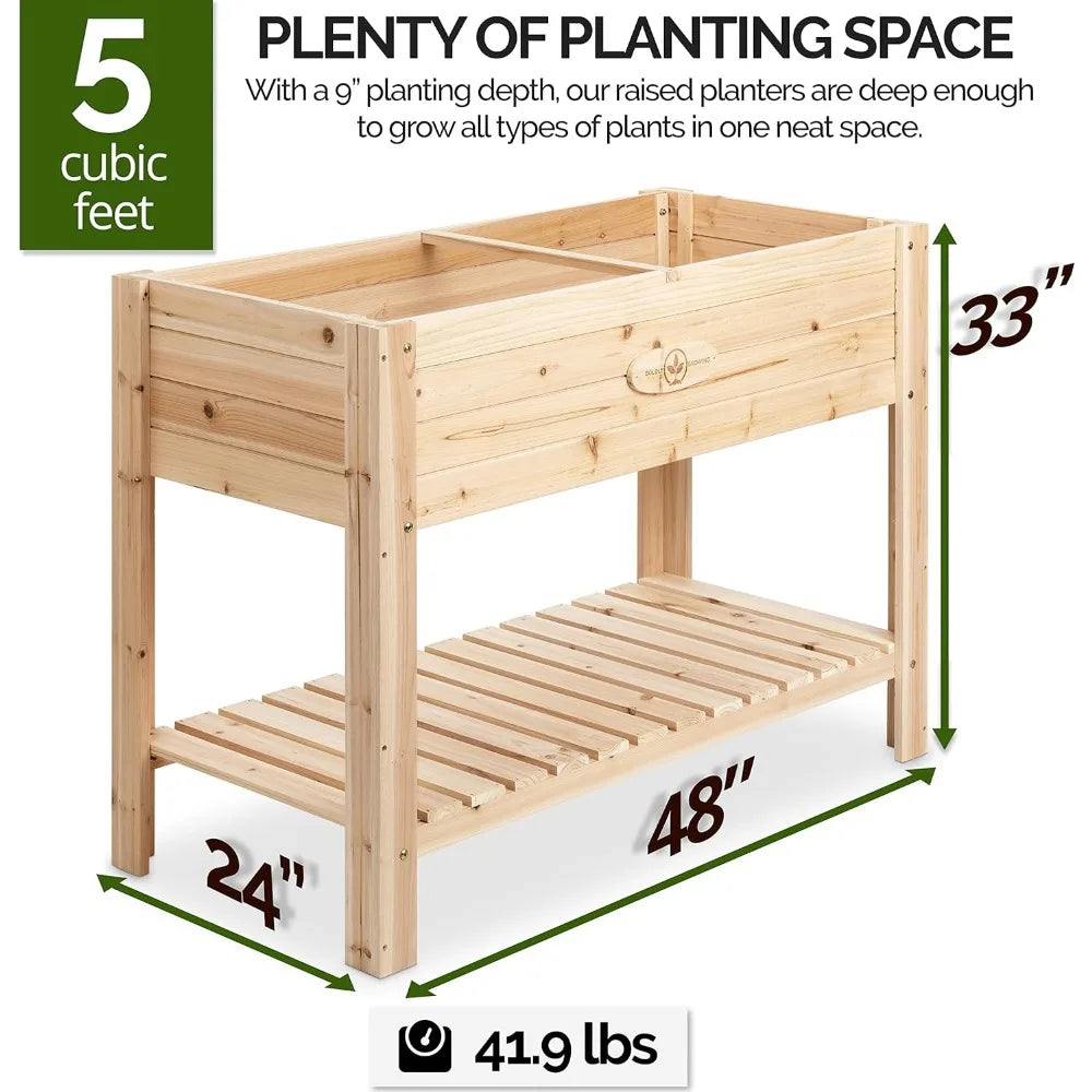 Planter Box with Legs Naturally Rot-Resistant (4x2)